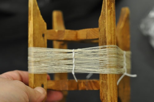 Silk wound on a silk reel